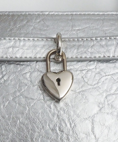 Heart Tattoo(ハートタトゥー)の「lock key 2way bag / ロックキー2way bag(ハンドバッグ・レディース・シルバー/ホワイト/ブラック・FREE)」の14枚目の写真