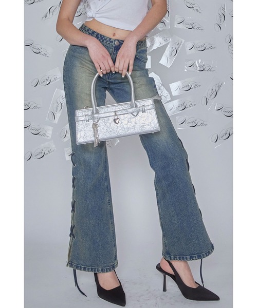 Heart Tattoo(ハートタトゥー)の「lock key 2way bag / ロックキー2way bag(ハンドバッグ・レディース・シルバー/ホワイト/ブラック・FREE)」の18枚目の写真