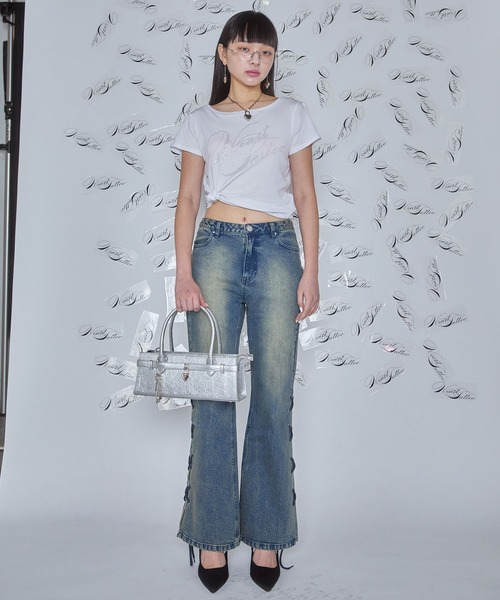 Heart Tattoo(ハートタトゥー)の「lock key 2way bag / ロックキー2way bag(ハンドバッグ・レディース・シルバー/ホワイト/ブラック・FREE)」の21枚目の写真