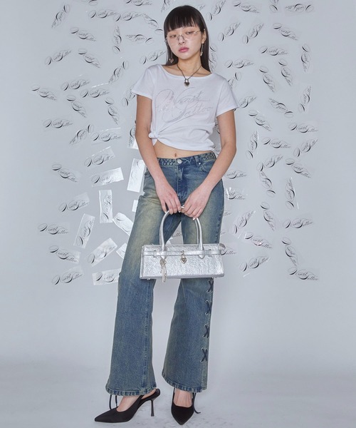 Heart Tattoo(ハートタトゥー)の「lock key 2way bag / ロックキー2way bag(ハンドバッグ・レディース・シルバー/ホワイト/ブラック・FREE)」の22枚目の写真