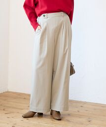 le.coeur blanc | 【吸湿/発熱】裏起毛ツータックパンツ(その他パンツ)