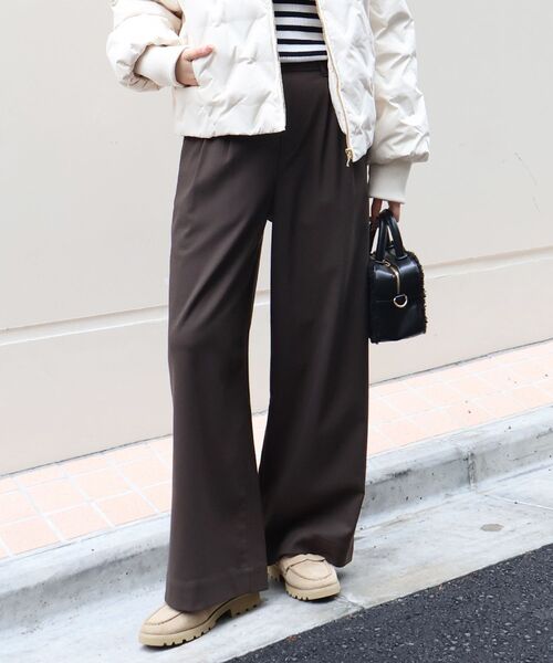 le.coeur blanc（ルクールブラン）の「【吸湿/発熱】裏起毛ツータックパンツ（その他パンツ・レディース・グレイッシュベージュ/グレー/ブラック・36/38）」の11枚目の写真