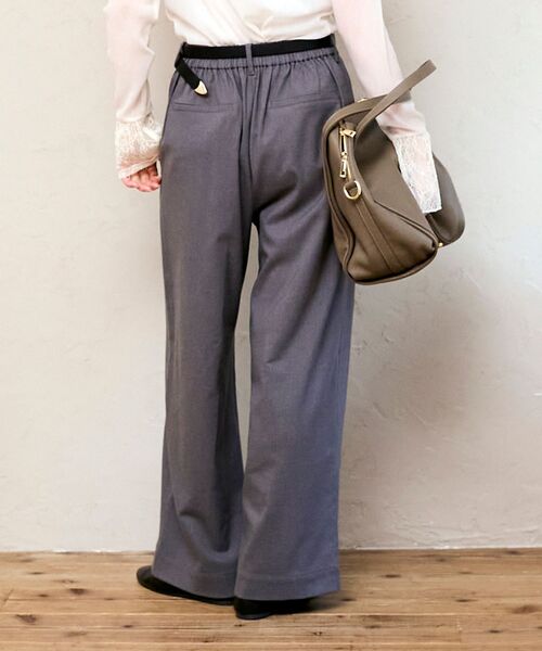 le.coeur blanc（ルクールブラン）の「【吸湿/発熱】裏起毛ツータックパンツ（その他パンツ・レディース・グレイッシュベージュ/グレー/ブラック・36/38）」の19枚目の写真