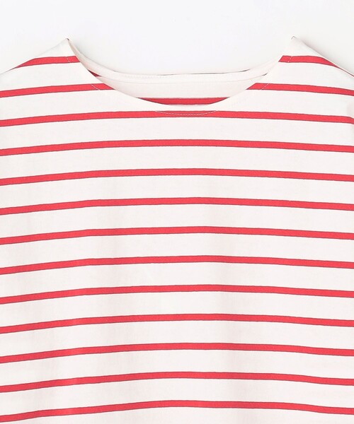 ANY(エニィ)の「コクーンボーダープルオーバー(Tシャツ/カットソー・レディース・レッド系2/ブラック系2/ライトイエロー系2/ダルブルー系2・X-LARGE)」の6枚目の写真