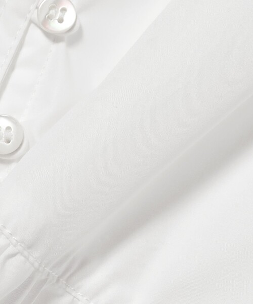 Ray BEAMS(レイビームス)の「ギャザー ペプラム Vネック ブラウス(シャツ/ブラウス・レディース・ホワイト/ブラック/ブルー・ONE SIZE)」の7枚目の写真