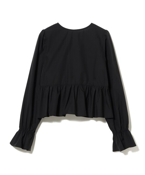 Ray BEAMS(レイビームス)の「ギャザー ペプラム Vネック ブラウス(シャツ/ブラウス・レディース・ホワイト/ブラック/ブルー・ONE SIZE)」の9枚目の写真