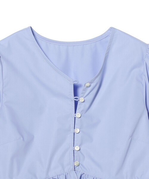 Ray BEAMS(レイビームス)の「ギャザー ペプラム Vネック ブラウス(シャツ/ブラウス・レディース・ホワイト/ブラック/ブルー・ONE SIZE)」の12枚目の写真