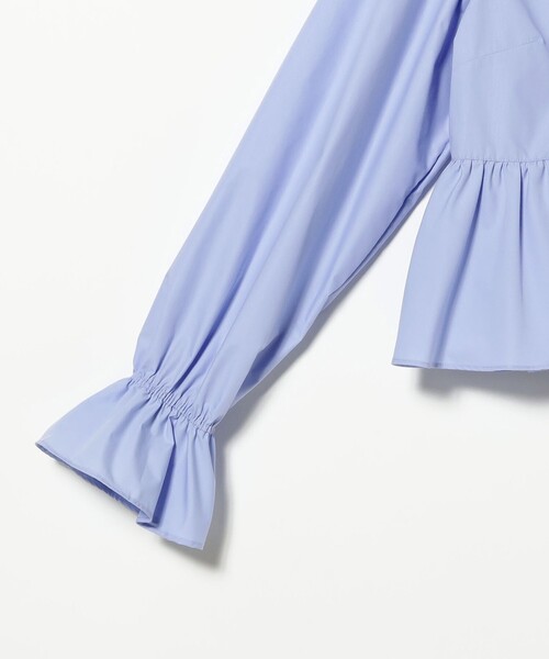 Ray BEAMS(レイビームス)の「ギャザー ペプラム Vネック ブラウス(シャツ/ブラウス・レディース・ホワイト/ブラック/ブルー・ONE SIZE)」の13枚目の写真