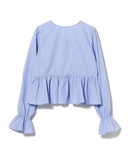 Ray BEAMS(レイビームス)の「ギャザー ペプラム Vネック ブラウス(シャツ/ブラウス・レディース・ホワイト/ブラック/ブルー・ONE SIZE)」の14枚目の写真