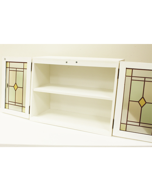 3/13まで サリュ【Old garden house】ガラス両開きキャビネット