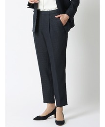 SUIT SQUARE | タックテーパードパンツ ハンドウォッシュ ツイード 織柄(スラックス)