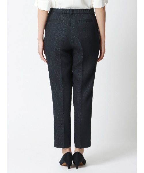 SUIT SQUARE（スーツスクエア）の「タックテーパードパンツ ハンドウォッシュ ツイード 織柄（スラックス・レディース・ネイビー/ホワイト・36(7号)/38(9号)/40(11号)）」の17枚目の写真