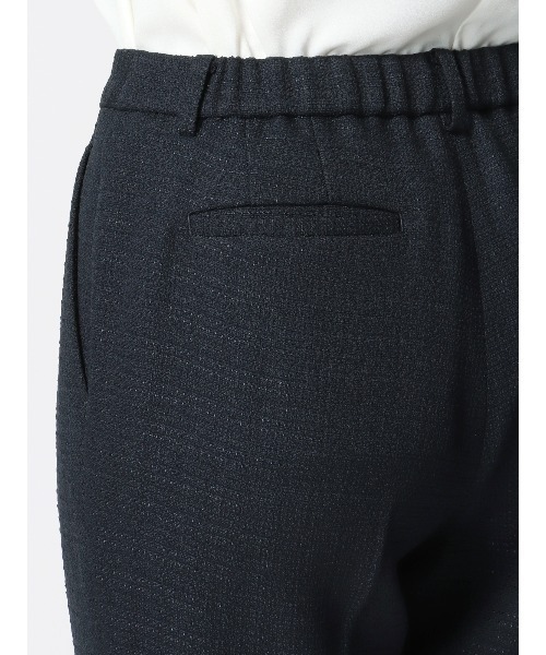 SUIT SQUARE（スーツスクエア）の「タックテーパードパンツ ハンドウォッシュ ツイード 織柄（スラックス・レディース・ネイビー/ホワイト・36(7号)/38(9号)/40(11号)）」の19枚目の写真