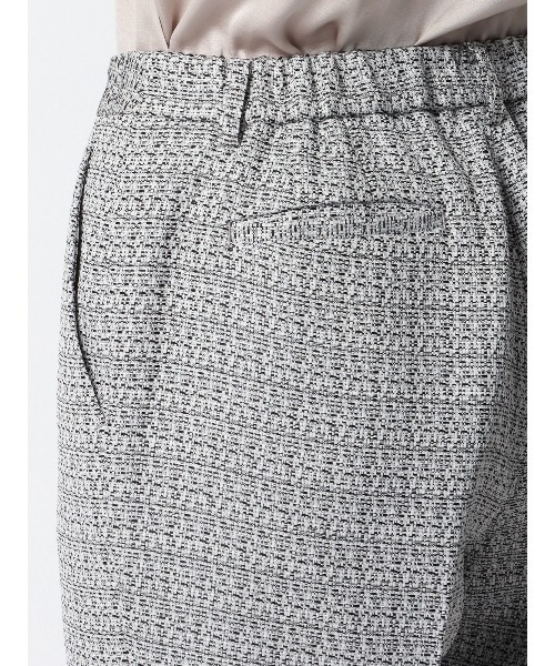 SUIT SQUARE（スーツスクエア）の「タックテーパードパンツ ハンドウォッシュ ツイード 織柄（スラックス・レディース・ネイビー/ホワイト・36(7号)/38(9号)/40(11号)）」の12枚目の写真