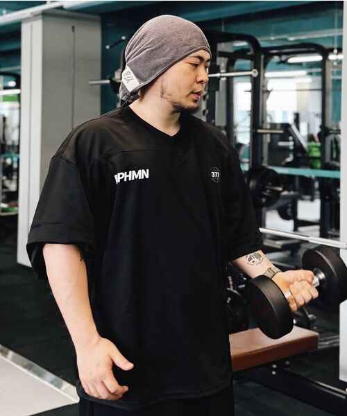 PHERMENON(フェルメノン)の「オーバーサイズラグビージャージショートスリーブ - ライトグレー(Tシャツ/カットソー・メンズ・ライトグレー・1/2/3)」の14枚目の写真