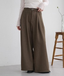 raffime（ラフィミー）の「【Raffime】【セットアップ可能】ウエストデザイン２タックワイドスラックス（スラックス）」