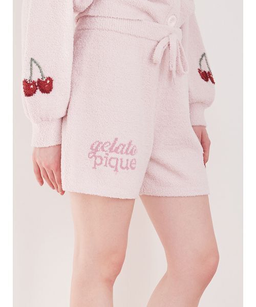 gelato pique(ジェラートピケ)の「【ONLINE限定】べビモコチェリージャガードプルオーバー&ショートパンツセット(ルームウェア/パジャマ・レディース・オフホワイト/ピンク/ネイビー・F)」の19枚目の写真