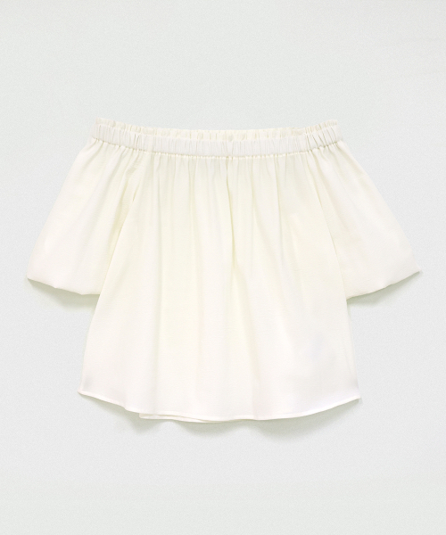 320SHOWROOM(320ショールーム)の「Off-Shoulder Shirred Blouse White(シャツ/ブラウス・レディース・その他・ONE SIZE)」の5枚目の写真