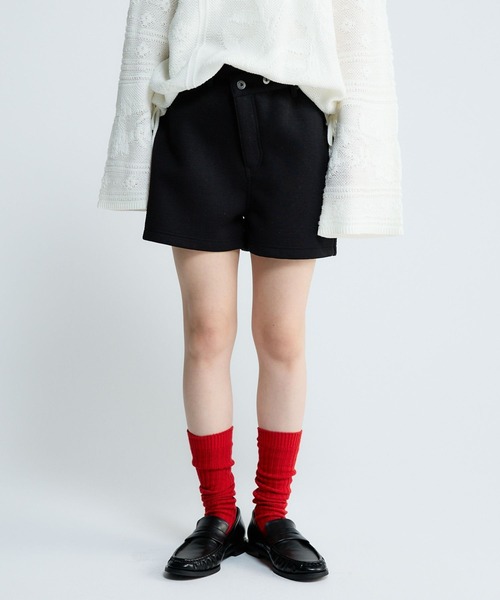 JEANASIS（ジーナシス）の「ダンボールショートパンツ/638842（スウェットパンツ・レディース・グレー/ブラック・SMALL/MEDIUM）」の2枚目の写真