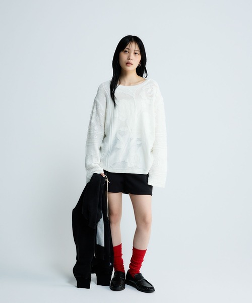 JEANASIS（ジーナシス）の「ダンボールショートパンツ/638842（スウェットパンツ・レディース・グレー/ブラック・SMALL/MEDIUM）」の20枚目の写真