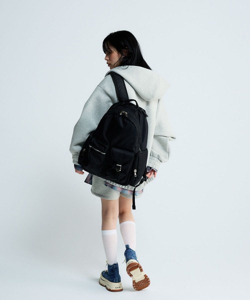 JEANASIS（ジーナシス）の「ダンボールショートパンツ/638842（スウェットパンツ・レディース・グレー/ブラック・SMALL/MEDIUM）」の7枚目の写真