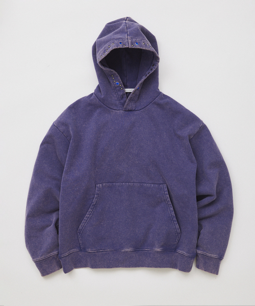 JOURNAL STANDARD(ジャーナルスタンダード)の「スタッズ ブリーチ パーカー(パーカー・メンズ・パープル/ピンク・LARGE/MEDIUM)」の1枚目の写真