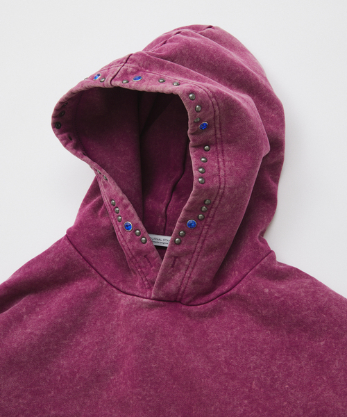 JOURNAL STANDARD(ジャーナルスタンダード)の「スタッズ ブリーチ パーカー(パーカー・メンズ・パープル/ピンク・LARGE/MEDIUM)」の4枚目の写真