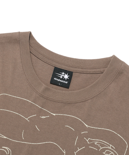NICE GHOST CLUB(ナイスゴーストクラブ)の「ヘブンゲートキーパーラインティー_ブラウン(NG2FMUT524A)(Tシャツ/カットソー・レディース・ブラウン・S/M/L)」の3枚目の写真