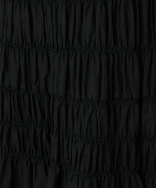 A part by(アパートバイ)の「シャーリングキリカエフレアスカート(スカート・レディース・ライトグリーン/ブラック/アイボリー・FREE)」の4枚目の写真