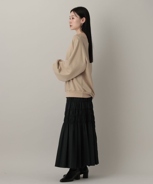 A part by(アパートバイ)の「シャーリングキリカエフレアスカート(スカート・レディース・ライトグリーン/ブラック/アイボリー・FREE)」の11枚目の写真