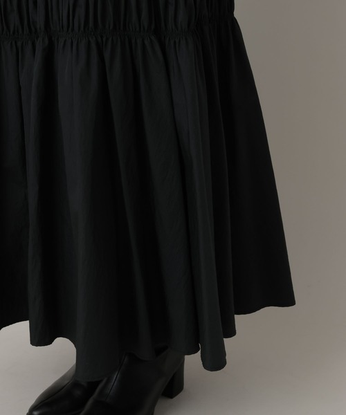 A part by(アパートバイ)の「シャーリングキリカエフレアスカート(スカート・レディース・ライトグリーン/ブラック/アイボリー・FREE)」の9枚目の写真