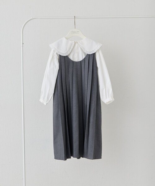 CIAOPANIC TYPY（チャオパニックティピー）の「【KIDS】【フォーマル・セレモニー】BIGカラー襟プリーツワンピースセット（ワンピース・キッズ・グレー・SMALL/MEDIUM）」の20枚目の写真