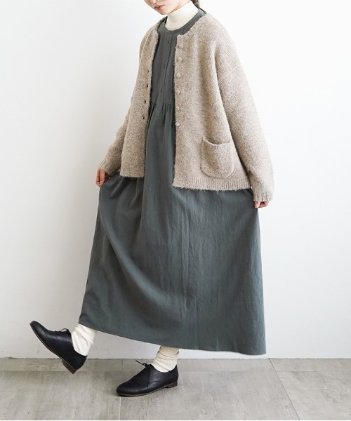 オオカミとフクロウ（オオカミとフクロウ）の「オオカミと虹の始まりと白綿と“ワンピース”（ワンピース・レディース・ダークグリーン/ブラック・FREE）」の16枚目の写真