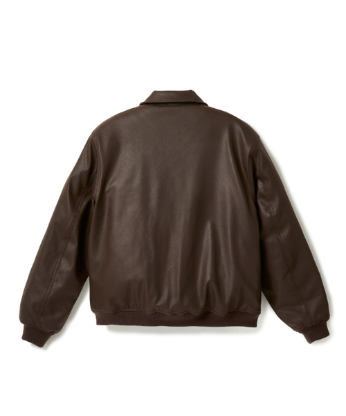 LORES(ロアス)の「Faux Leather Neck Zip Jacket - Brown(ライダースジャケット・レディース・その他・M/L)」の5枚目の写真