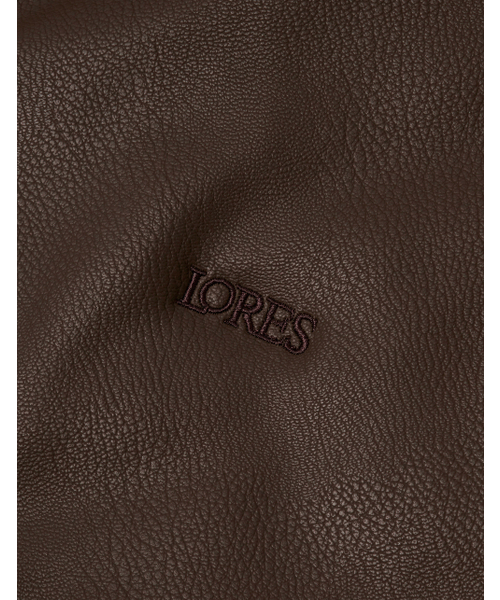 LORES(ロアス)の「Faux Leather Neck Zip Jacket - Brown(ライダースジャケット・レディース・その他・M/L)」の6枚目の写真
