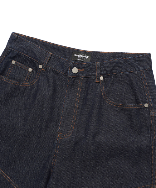 NICE GHOST CLUB（ナイスゴーストクラブ）の「LAYERED WASHED JEANS_INDIGO(NG2FSUD100A)（デニムパンツ・レディース・その他・S/M/L）」の3枚目の写真