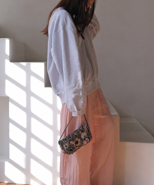 AKTE（アクテ）の「シャビーシックスウェットプルオーバー（スウェット・レディース・ライトグレー/ピンク/ミント・FREE）」の10枚目の写真