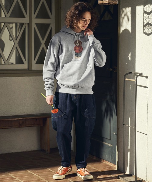 UN-FILLED（アンフィルド）の「mpa4037- UF DOG HOODIE パーカー（ビーグル）(SDUF-2606BGL)（パーカー・メンズ・グレー/ホワイト・XL/L/M）」の6枚目の写真