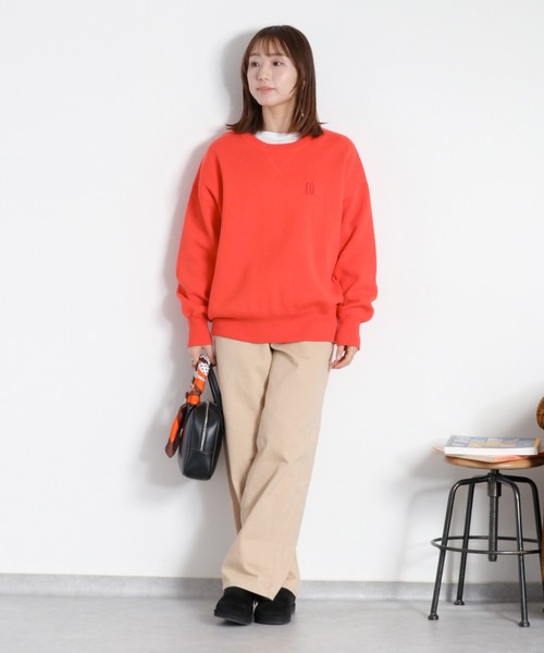 cepo（セポ）の「〈セットアップ対応〉スウェットライクニットプルオーバー（ニット/セーター・レディース・オフホワイト/グレー/チャコール/オレンジ・M）」の15枚目の写真