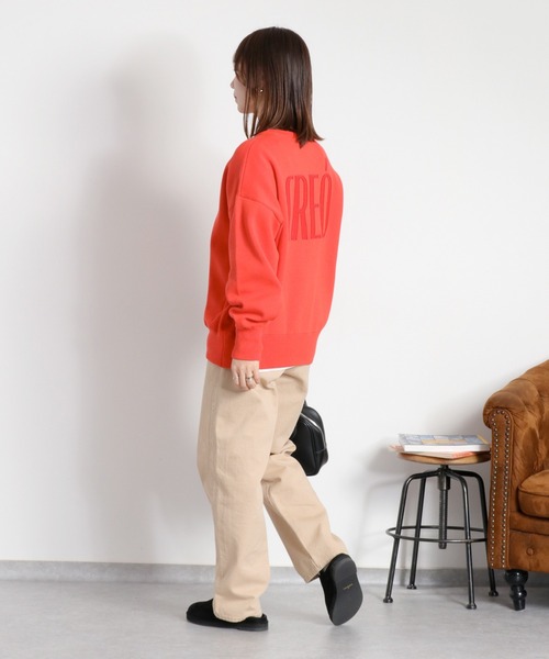 cepo（セポ）の「〈セットアップ対応〉スウェットライクニットプルオーバー（ニット/セーター・レディース・オフホワイト/グレー/チャコール/オレンジ・M）」の16枚目の写真