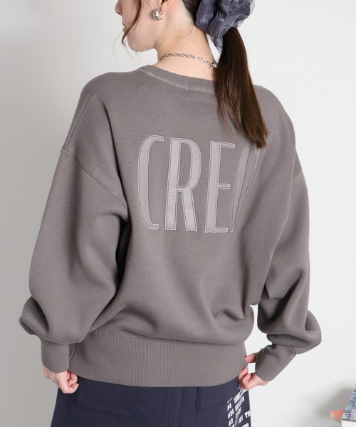 cepo（セポ）の「〈セットアップ対応〉スウェットライクニットプルオーバー（ニット/セーター・レディース・オフホワイト/グレー/チャコール/オレンジ・M）」の12枚目の写真