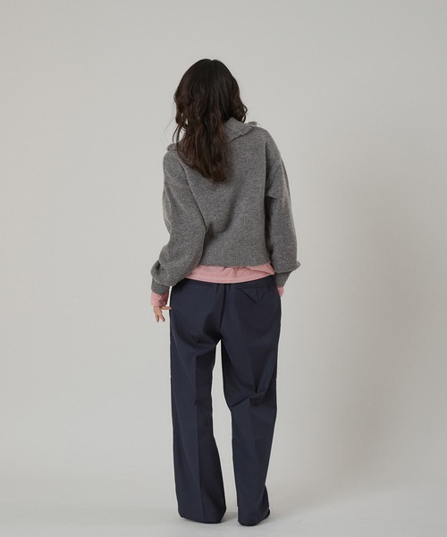 MUHET(ミュエータ)の「wave button frill knit cardigan / ウェーブボタンフリルニットカーディガン(カーディガン/ボレロ・レディース・ネイビー/チャコールグレー/カーキ・FREE)」の5枚目の写真