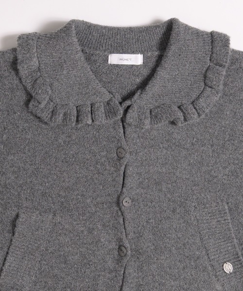 MUHET(ミュエータ)の「wave button frill knit cardigan / ウェーブボタンフリルニットカーディガン(カーディガン/ボレロ・レディース・ネイビー/チャコールグレー/カーキ・FREE)」の18枚目の写真