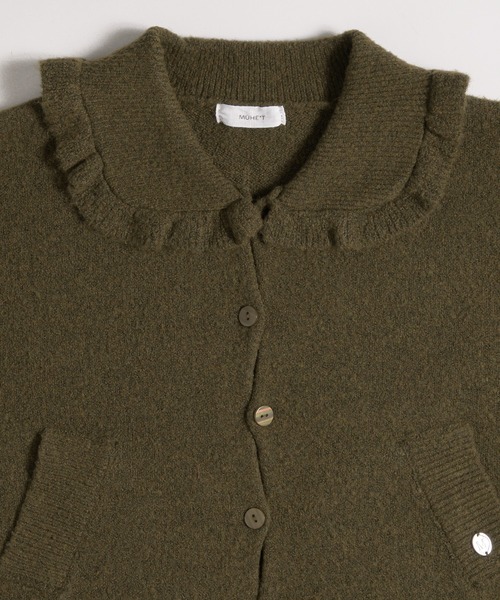 MUHET(ミュエータ)の「wave button frill knit cardigan / ウェーブボタンフリルニットカーディガン(カーディガン/ボレロ・レディース・ネイビー/チャコールグレー/カーキ・FREE)」の14枚目の写真