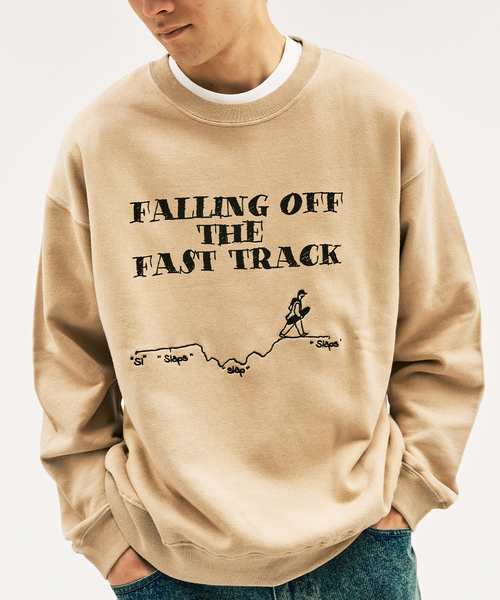417 EDIFICE(フォーワンセブンエディフィス)の「SLAPS GRAPHIC SWEAT(スウェット・メンズ・オートミール/ベージュ/ネイビー/アイボリー・SMALL/MEDIUM/LARGE)」の1枚目の写真