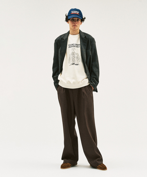 417 EDIFICE(フォーワンセブンエディフィス)の「SLAPS GRAPHIC SWEAT(スウェット・メンズ・オートミール/ベージュ/ネイビー/アイボリー・SMALL/MEDIUM/LARGE)」の5枚目の写真