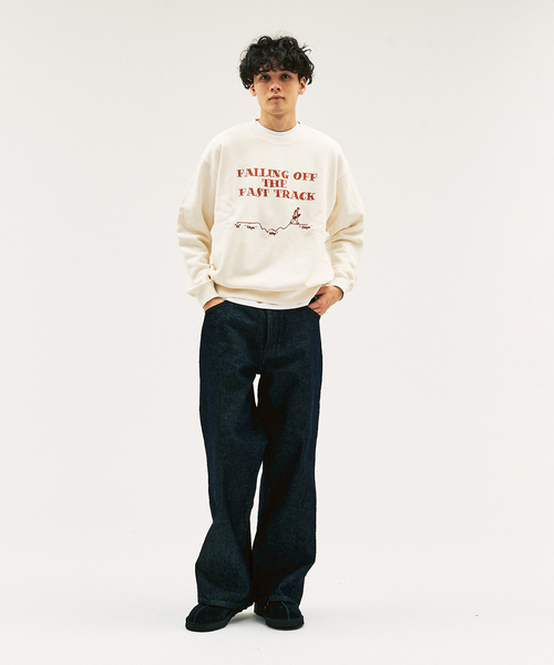 417 EDIFICE(フォーワンセブンエディフィス)の「SLAPS GRAPHIC SWEAT(スウェット・メンズ・オートミール/ベージュ/ネイビー/アイボリー・SMALL/MEDIUM/LARGE)」の6枚目の写真