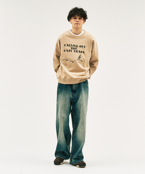 417 EDIFICE(フォーワンセブンエディフィス)の「SLAPS GRAPHIC SWEAT(スウェット・メンズ・オートミール/ベージュ/ネイビー/アイボリー・SMALL/MEDIUM/LARGE)」の7枚目の写真
