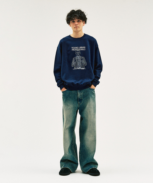 417 EDIFICE(フォーワンセブンエディフィス)の「SLAPS GRAPHIC SWEAT(スウェット・メンズ・オートミール/ベージュ/ネイビー/アイボリー・SMALL/MEDIUM/LARGE)」の8枚目の写真