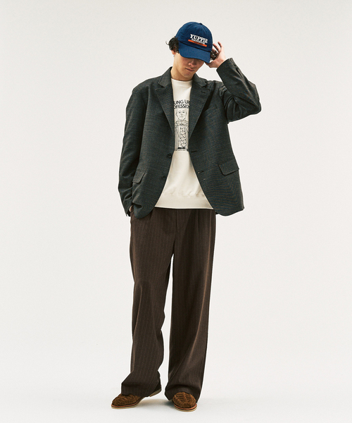 417 EDIFICE(フォーワンセブンエディフィス)の「SLAPS GRAPHIC SWEAT(スウェット・メンズ・オートミール/ベージュ/ネイビー/アイボリー・SMALL/MEDIUM/LARGE)」の9枚目の写真